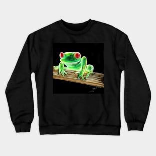 crazy frog in wild night Crewneck Sweatshirt